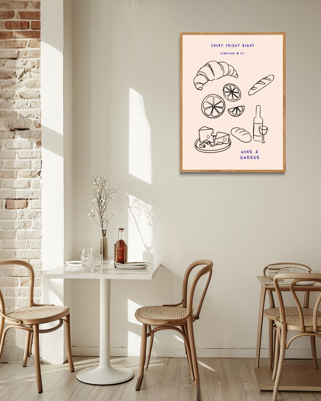 Wine &amp; Cheese Poster 