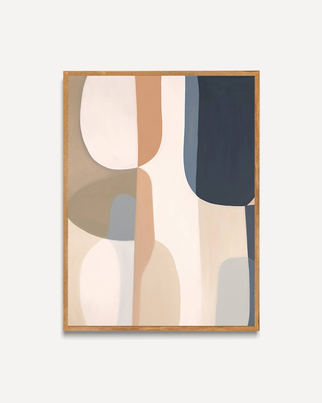 Abstracte vlakken in beige en blauw Poster