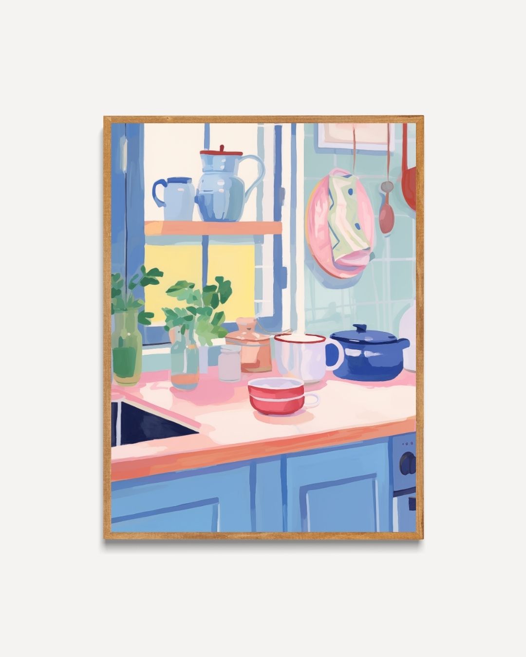 Sunny Kitchen Scene Poster