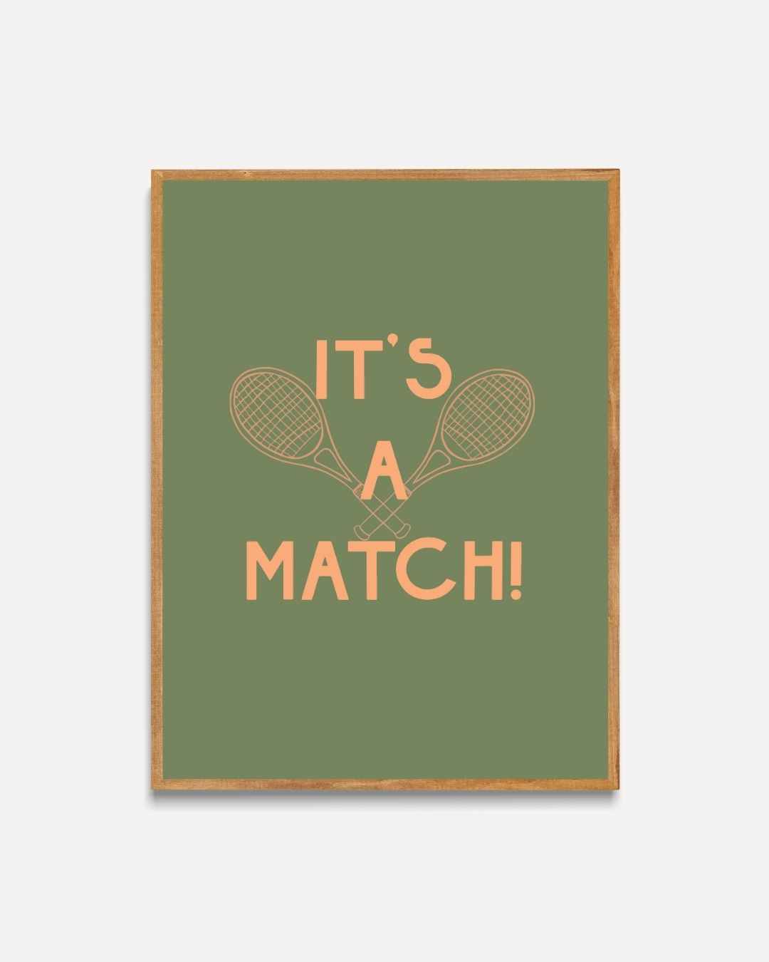 Es ist ein Match-Tennis-Poster