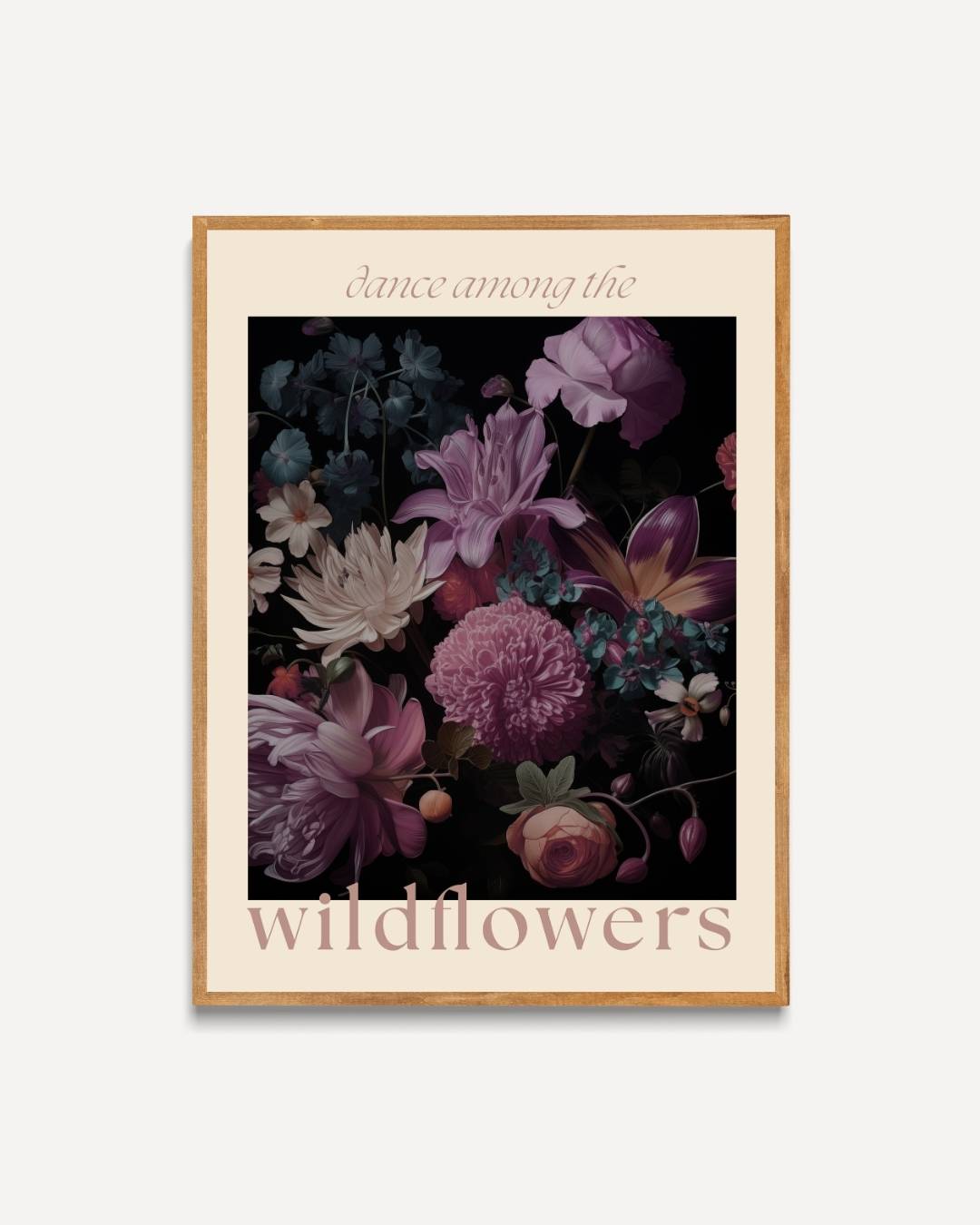 Dance among the wildflowers purple Poster