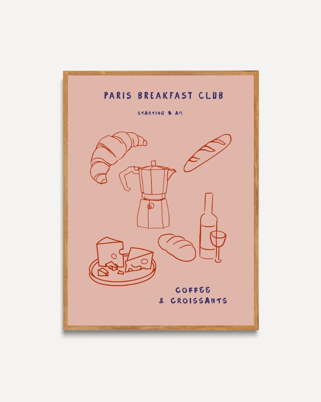 Pariser Frühstücksclub-Plakat 