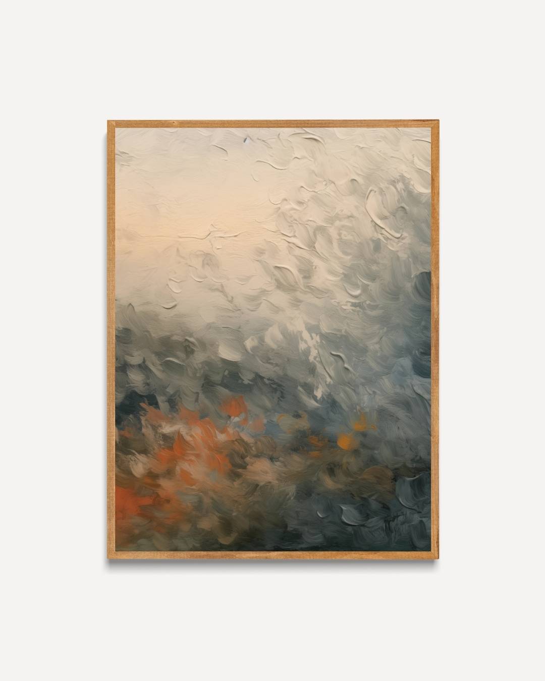 Abstract landschap in herfsttinten Poster