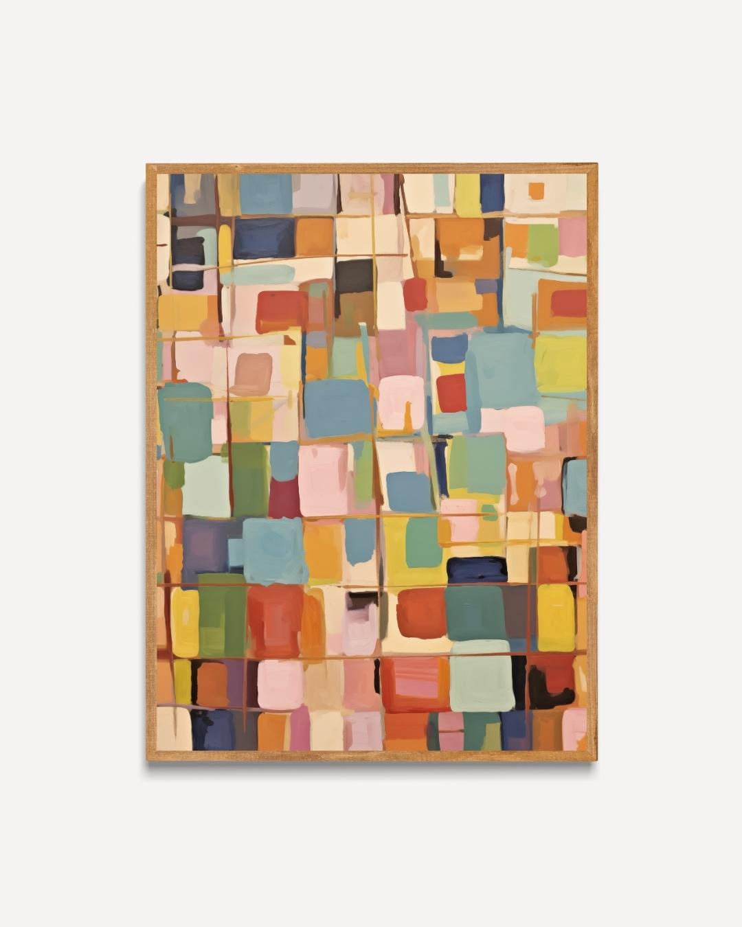 Abstract Colorful Blocks Poster