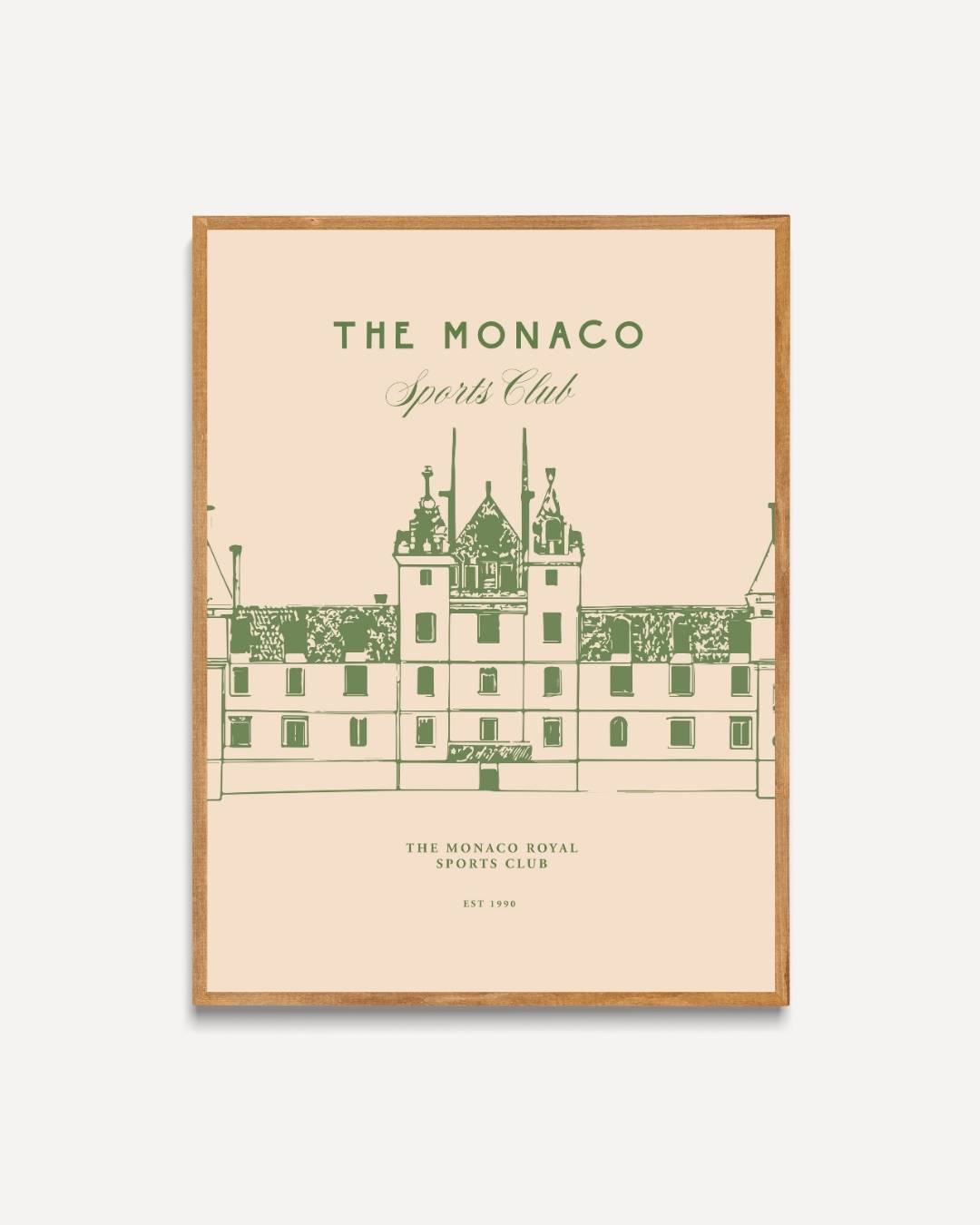 The Monaco Sports Club gebouw Poster