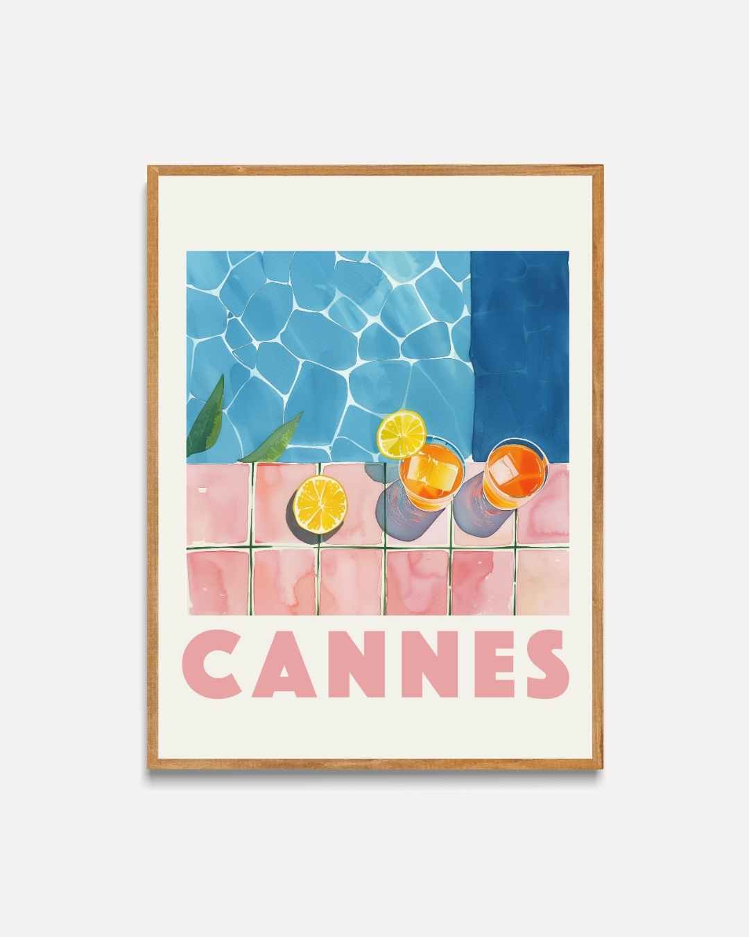 Cannes-Plakat am Pool