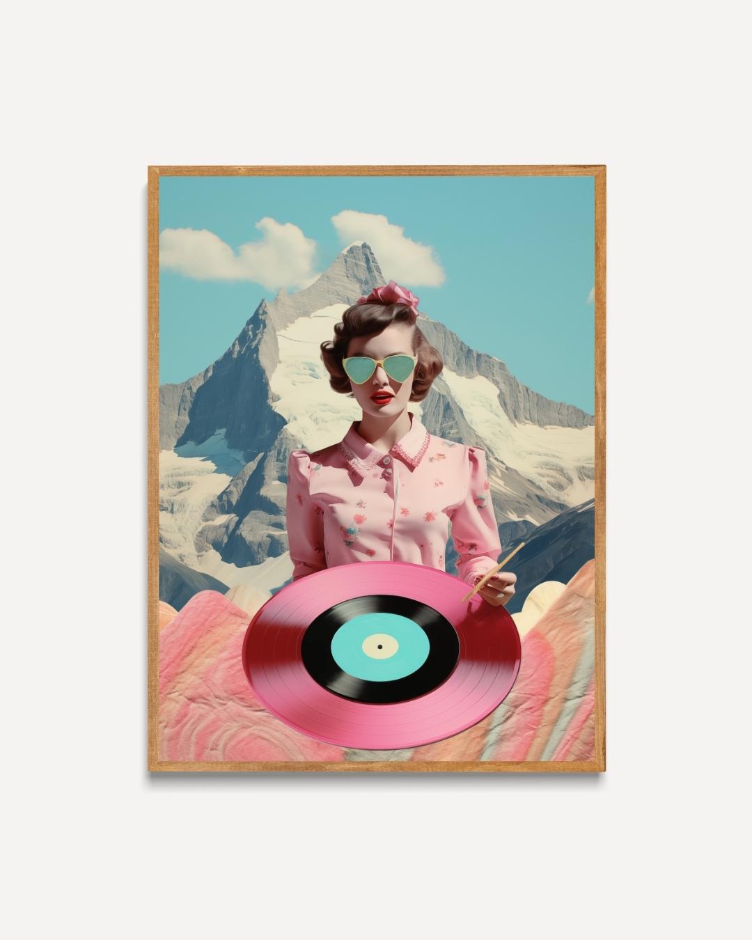 Vinyl Vibes in the Alps Poster