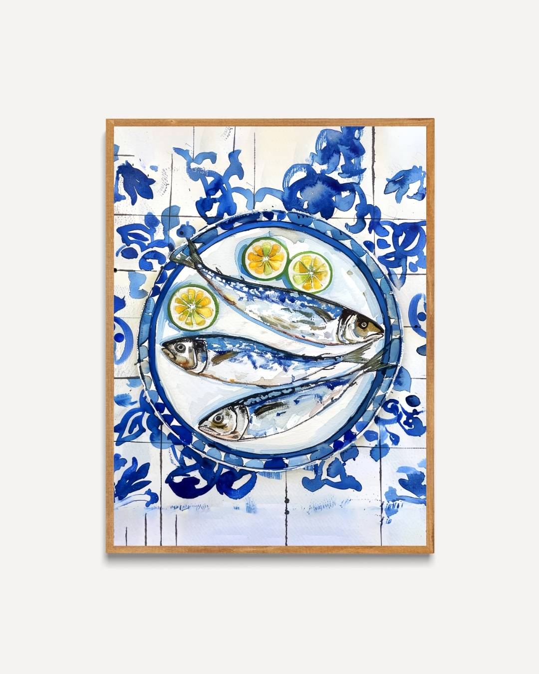 Fisch auf dem Brett-Plakat