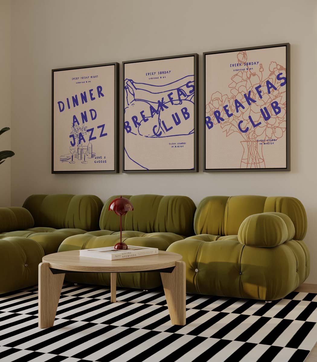 Breakfast Club & Jazz Kunstwerk-canvas-dibond-plexiglas-wanddecoratie-WallArtistic