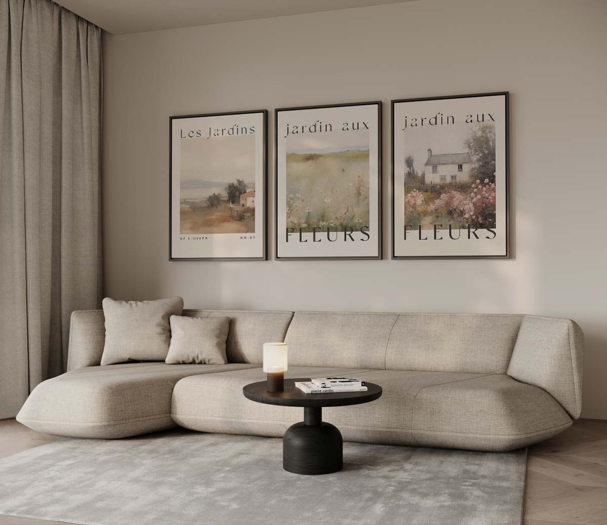 Franse bloemtuin Kunstwerk-canvas-dibond-plexiglas-wanddecoratie-WallArtistic
