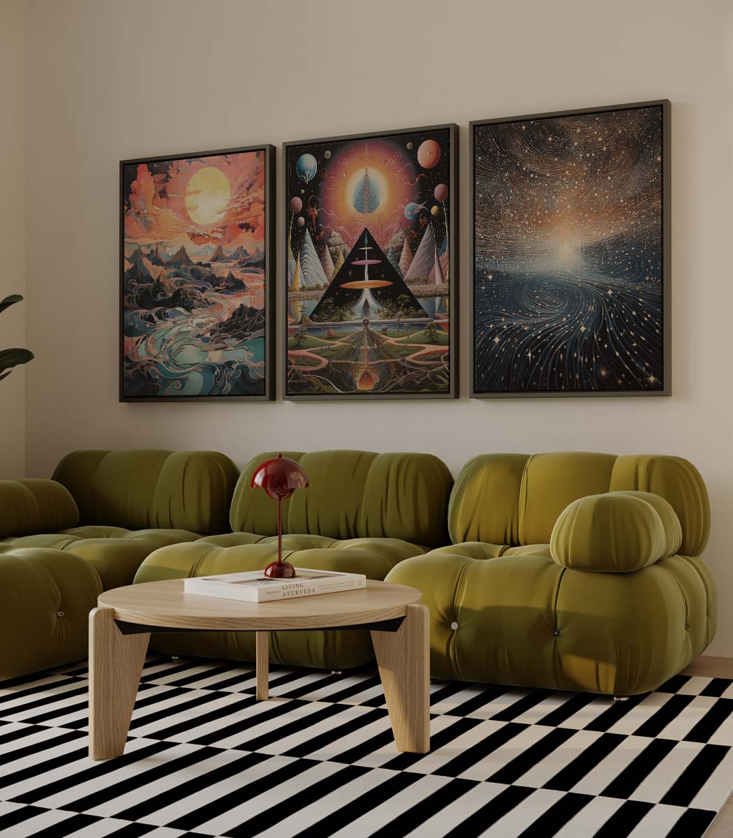 Kosmische landschappen Kunstwerk-canvas-dibond-plexiglas-wanddecoratie-WallArtistic