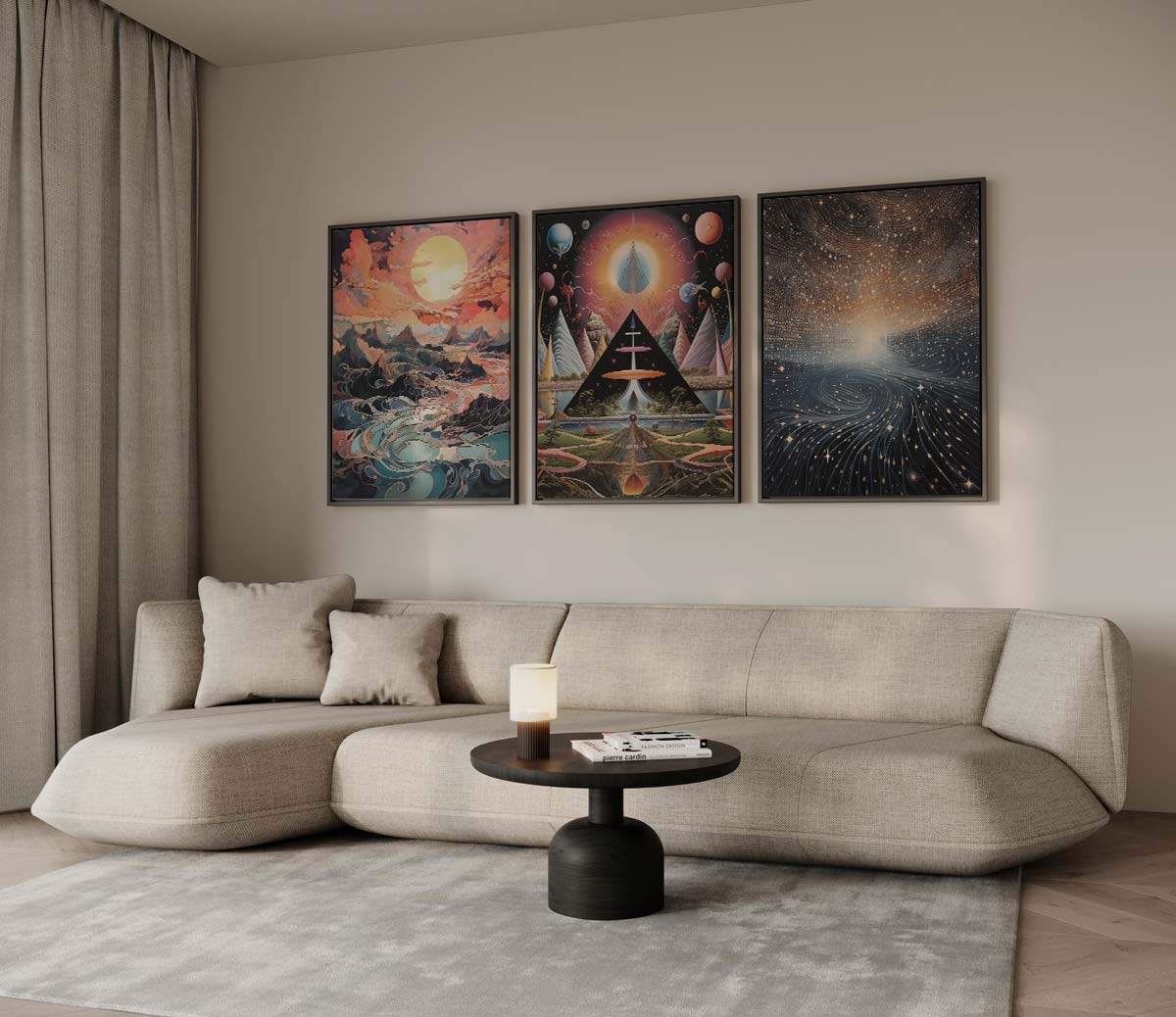 Kosmische landschappen Kunstwerk-canvas-dibond-plexiglas-wanddecoratie-WallArtistic