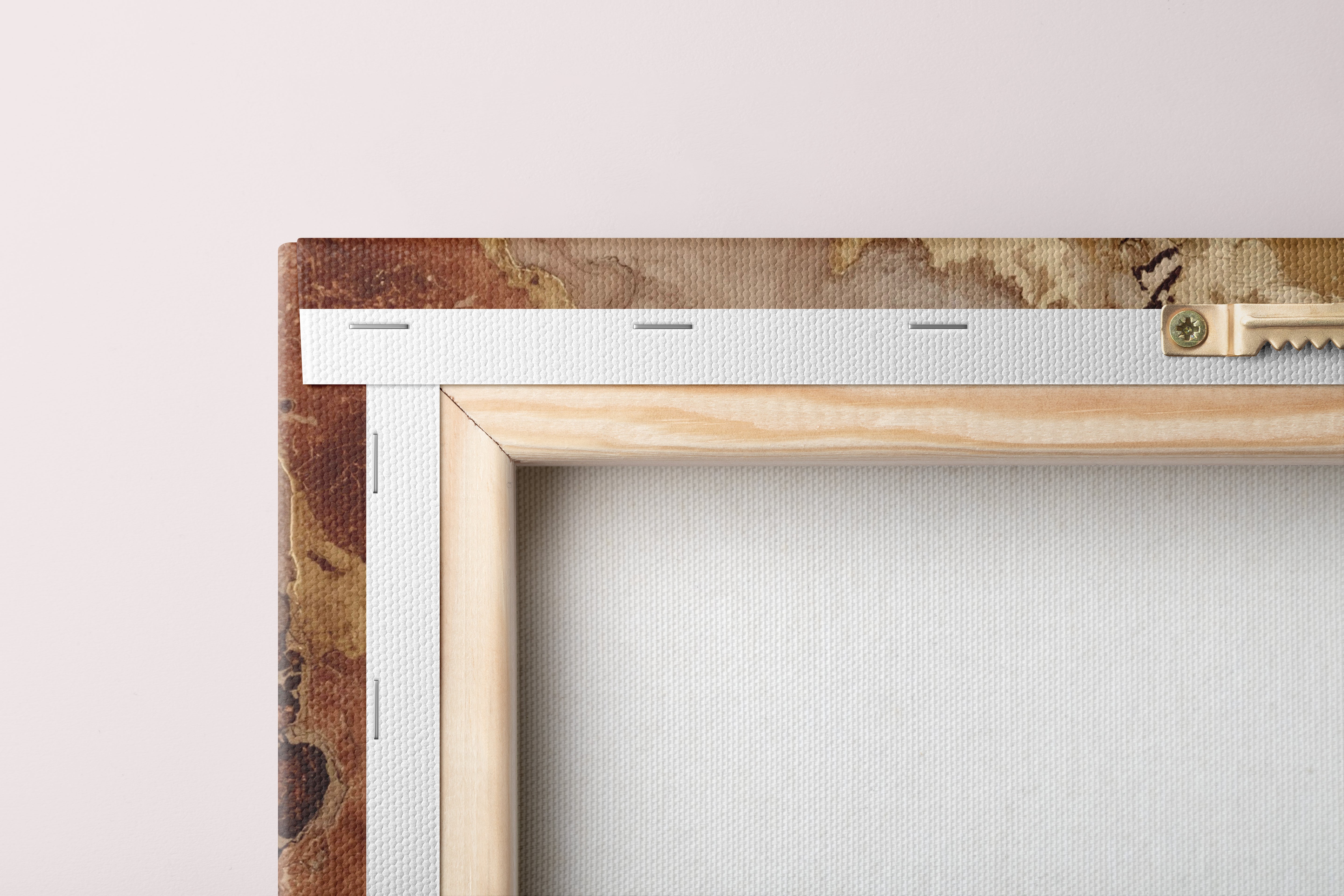 Bruine Marmertextuur Aardetinten CANVAS
