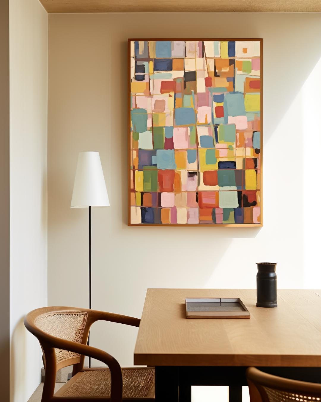 Abstract Colorful Blocks Poster