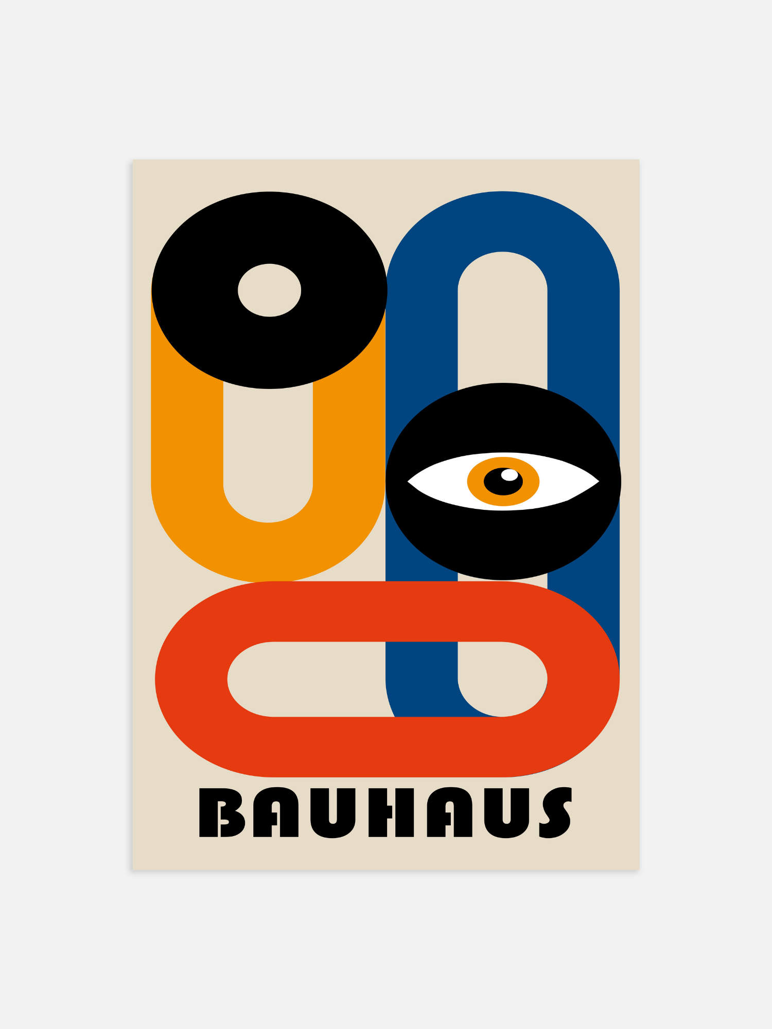 Bauhaus zwart oog Poster