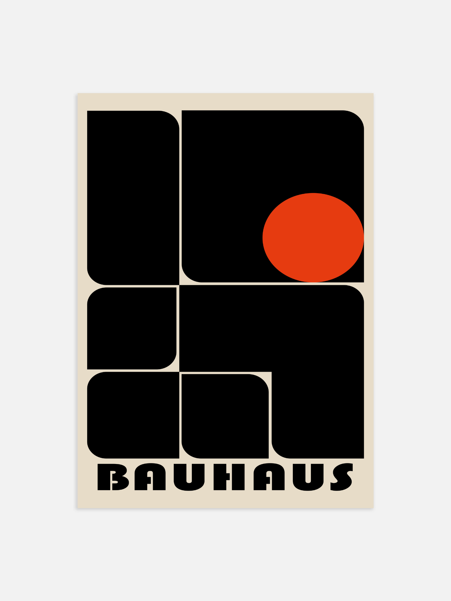 Bauhaus rode stip Poster