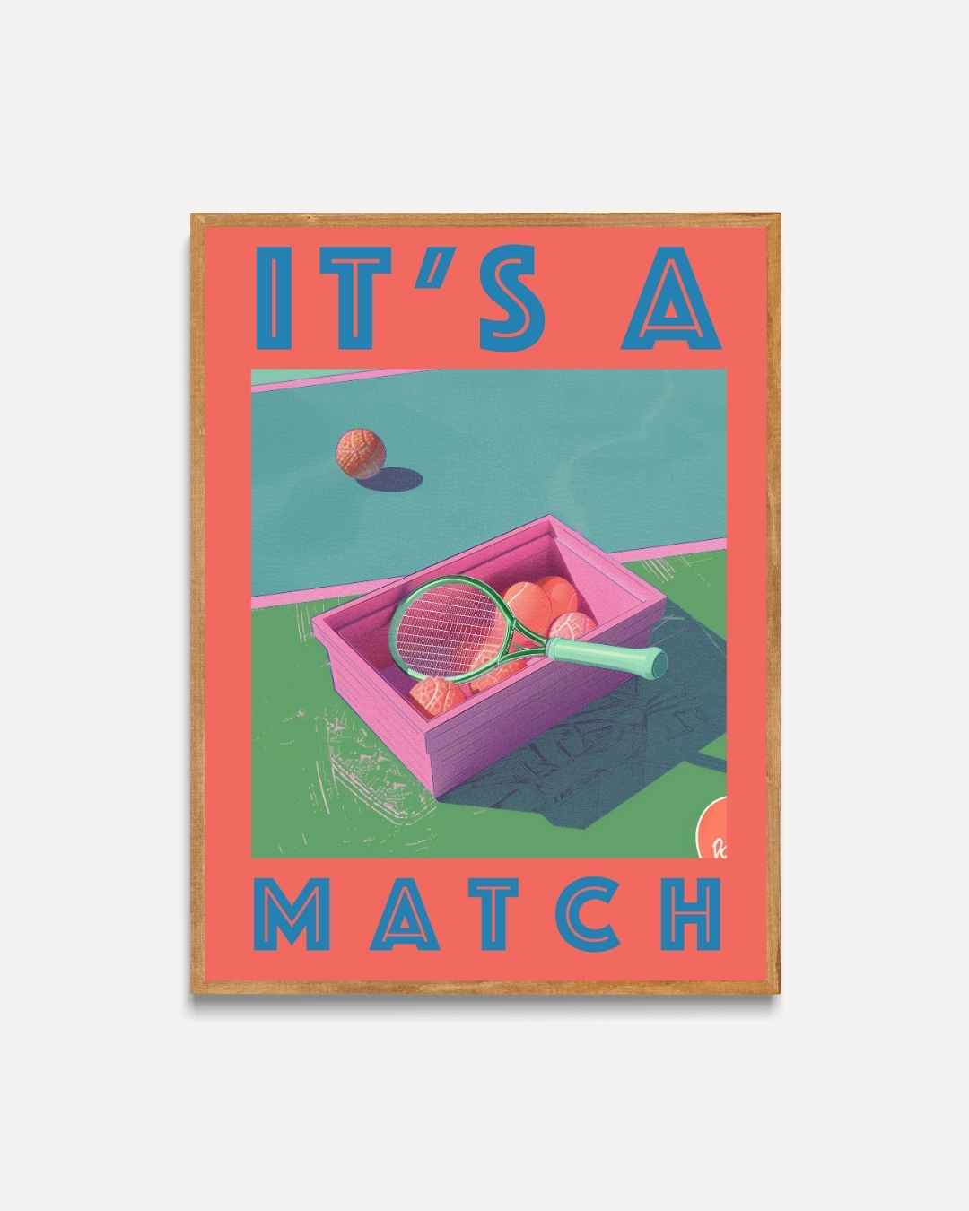 Es ist ein Match-Tennis-Kunstplakat