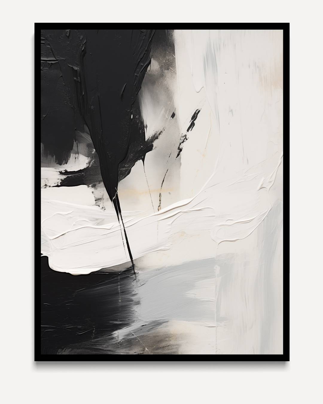 Abstract contrasterende vlakken in zwart en wit