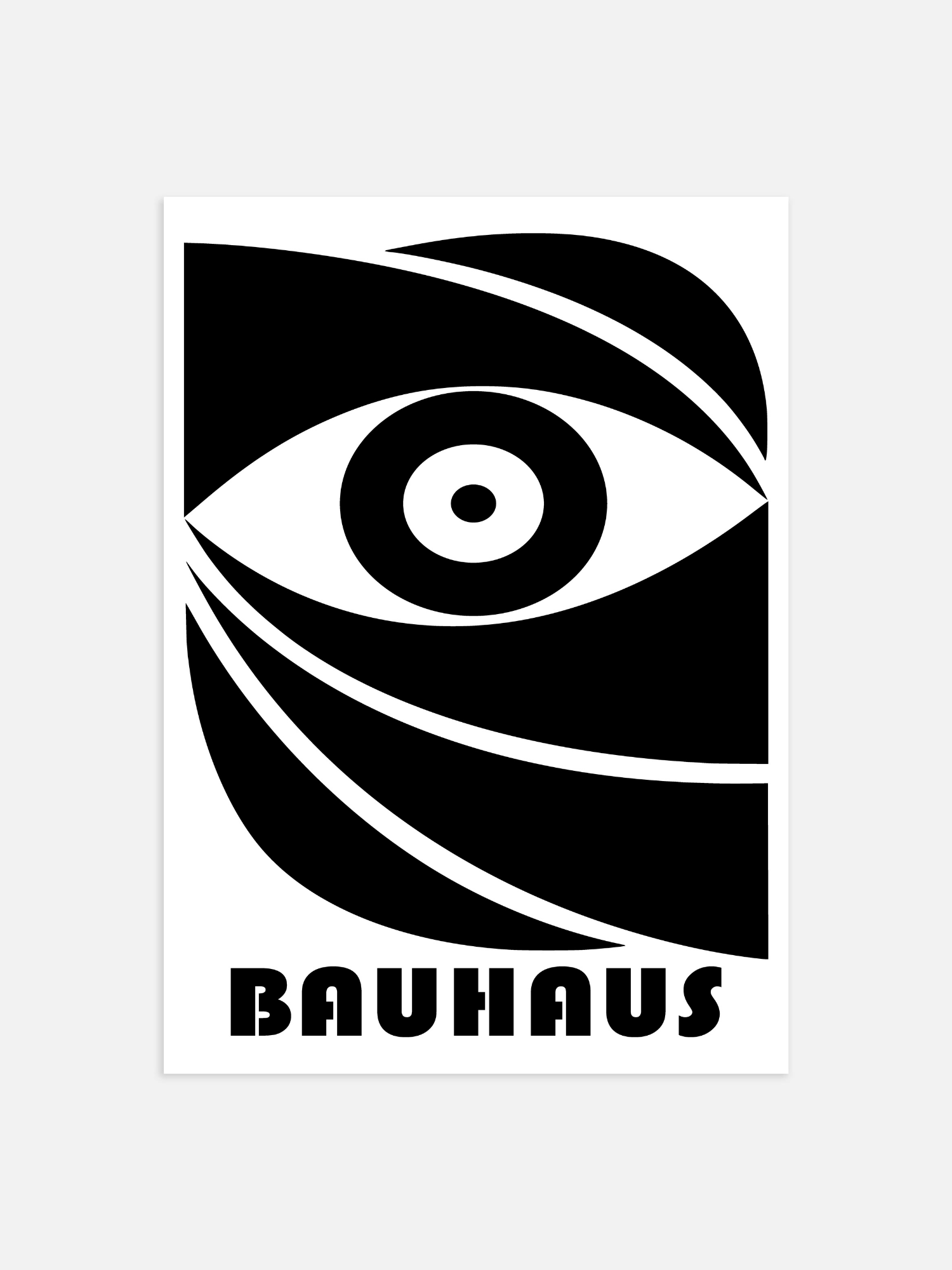 Bauhaus-Schwarz-Weiß-Augen-Poster