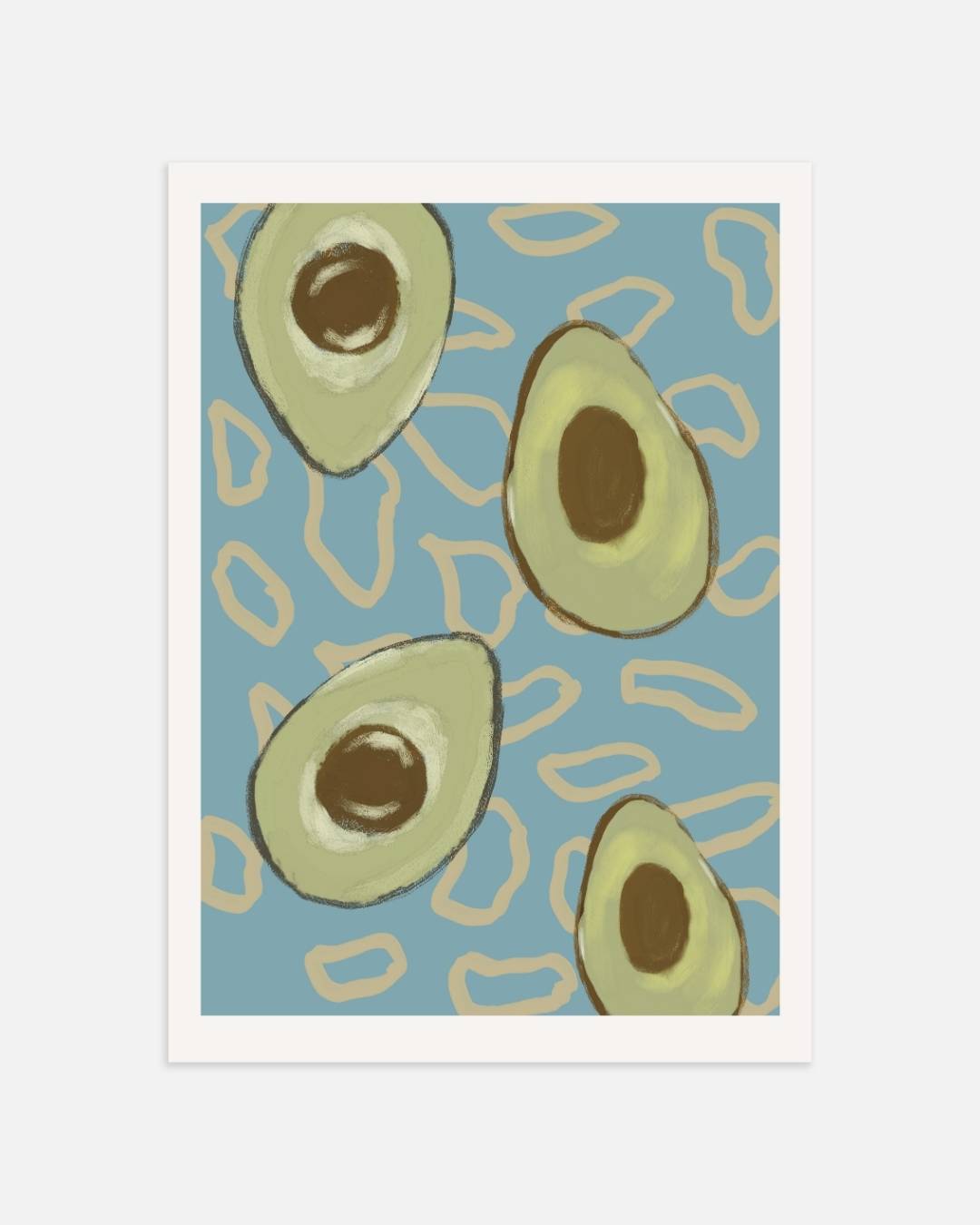 Avocado patroon Poster