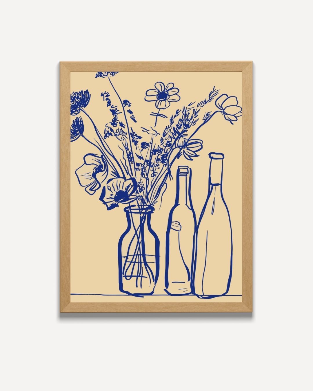 Flowers and Wine Poster