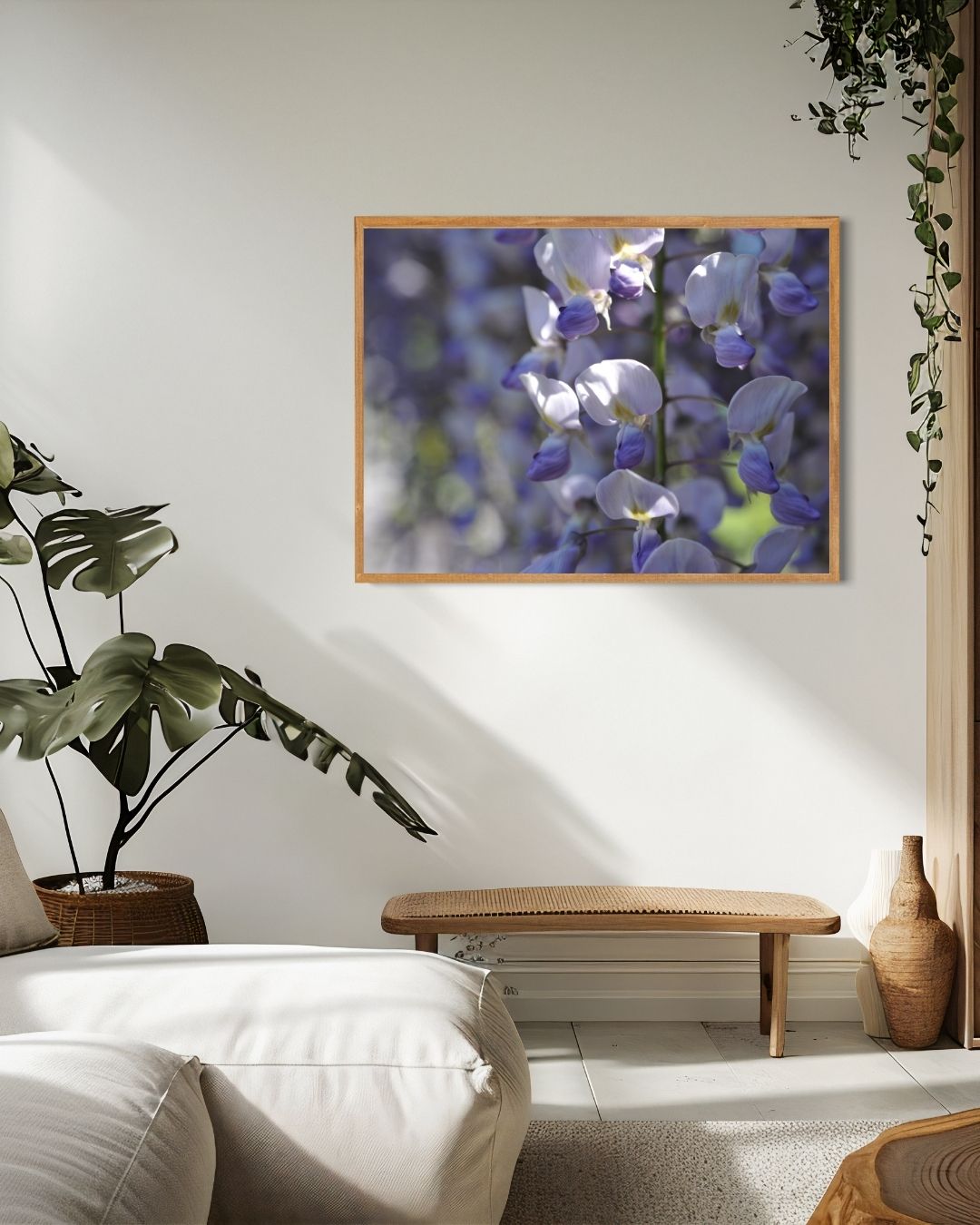 Blauwe bloesems Poster