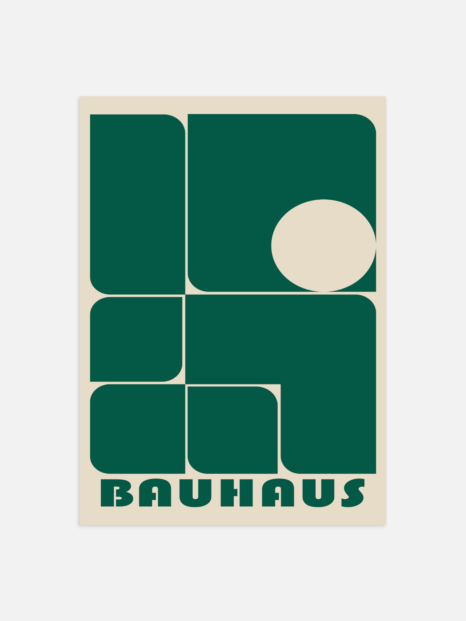 Grünes Bauhaus-Poster