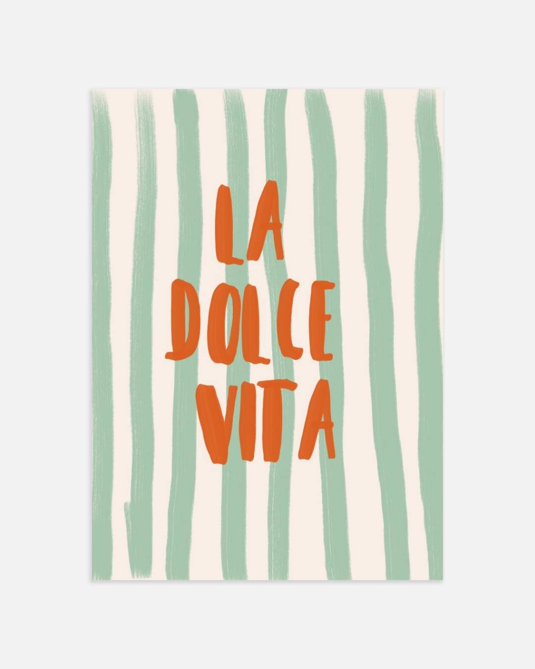 La Dolce Vita gestreepte Poster