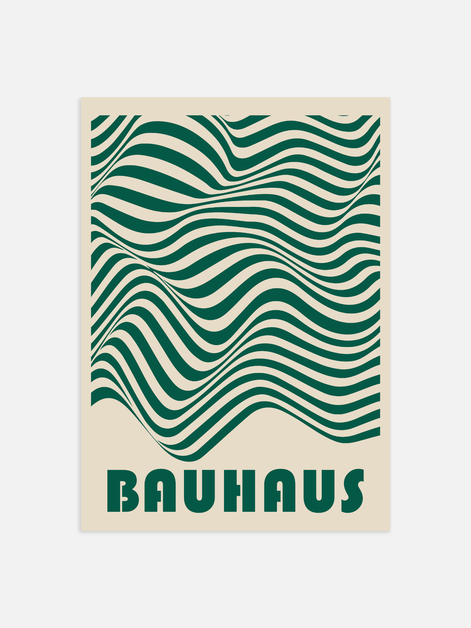 Bauhaus groen zebra Poster