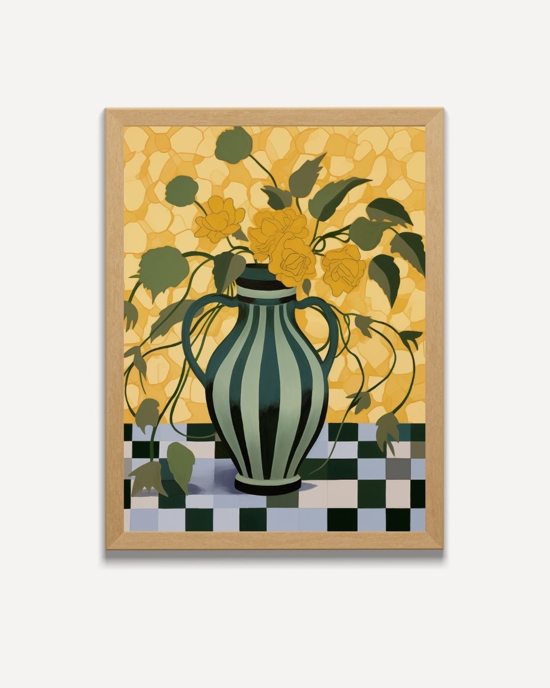 Vase mit gelben Blumen Poster