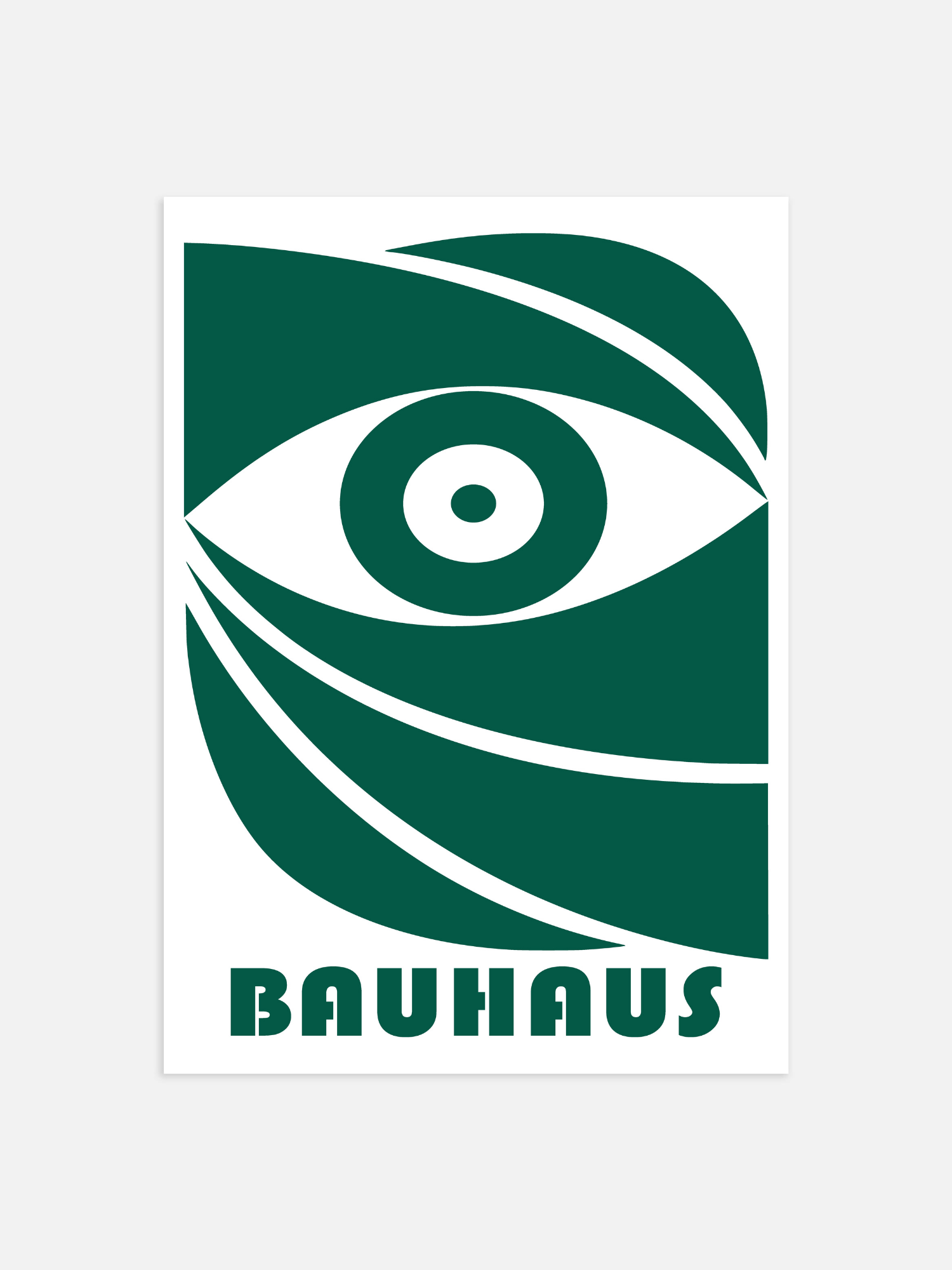 Bauhaus-Plakat mit grünem Auge