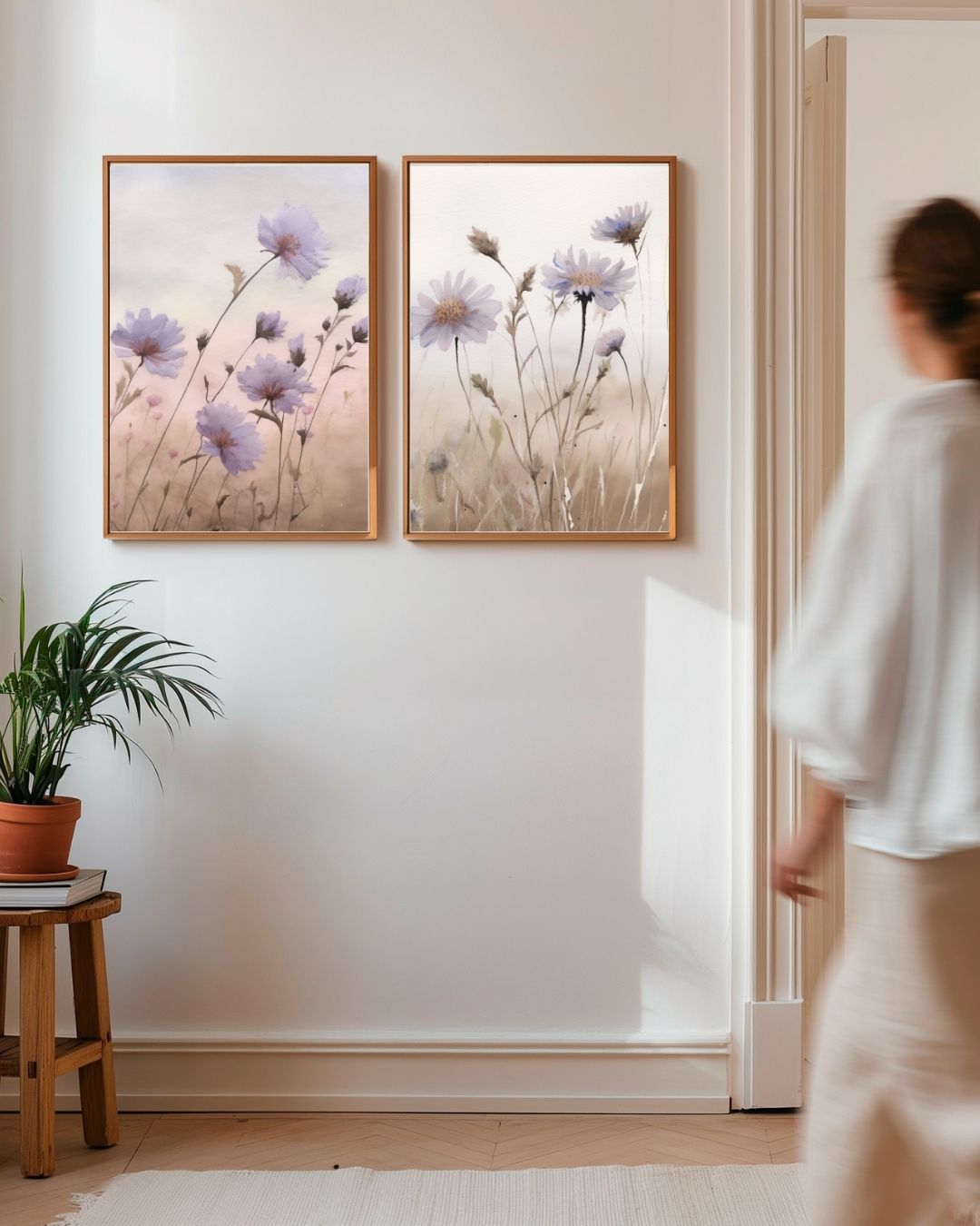 Bloemen in de wind Posterset