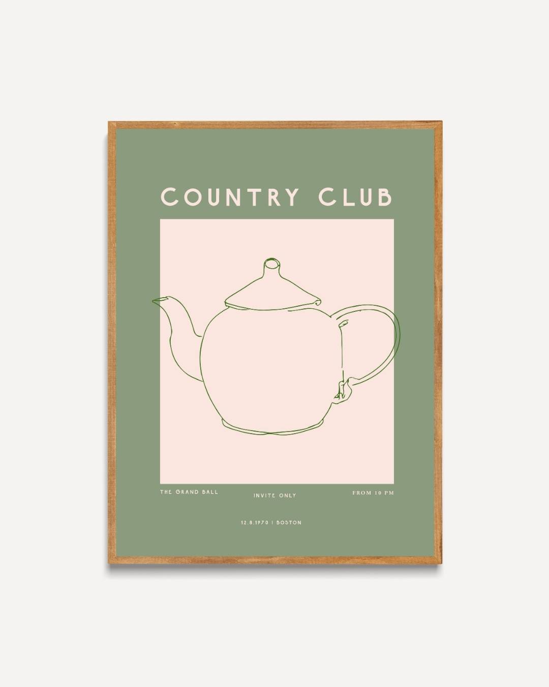 Country Club theepot Poster