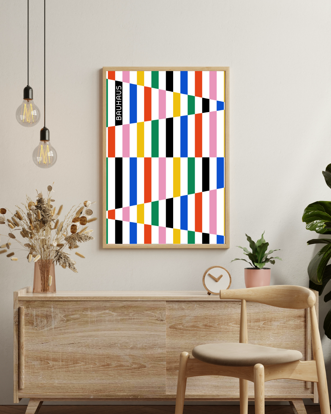 Bauhaus stripes poster