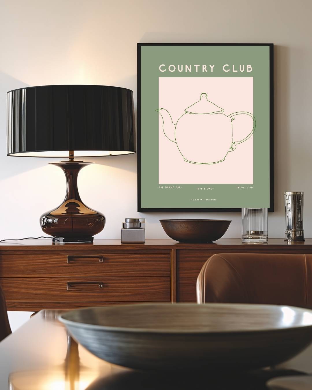 Country Club theepot Poster