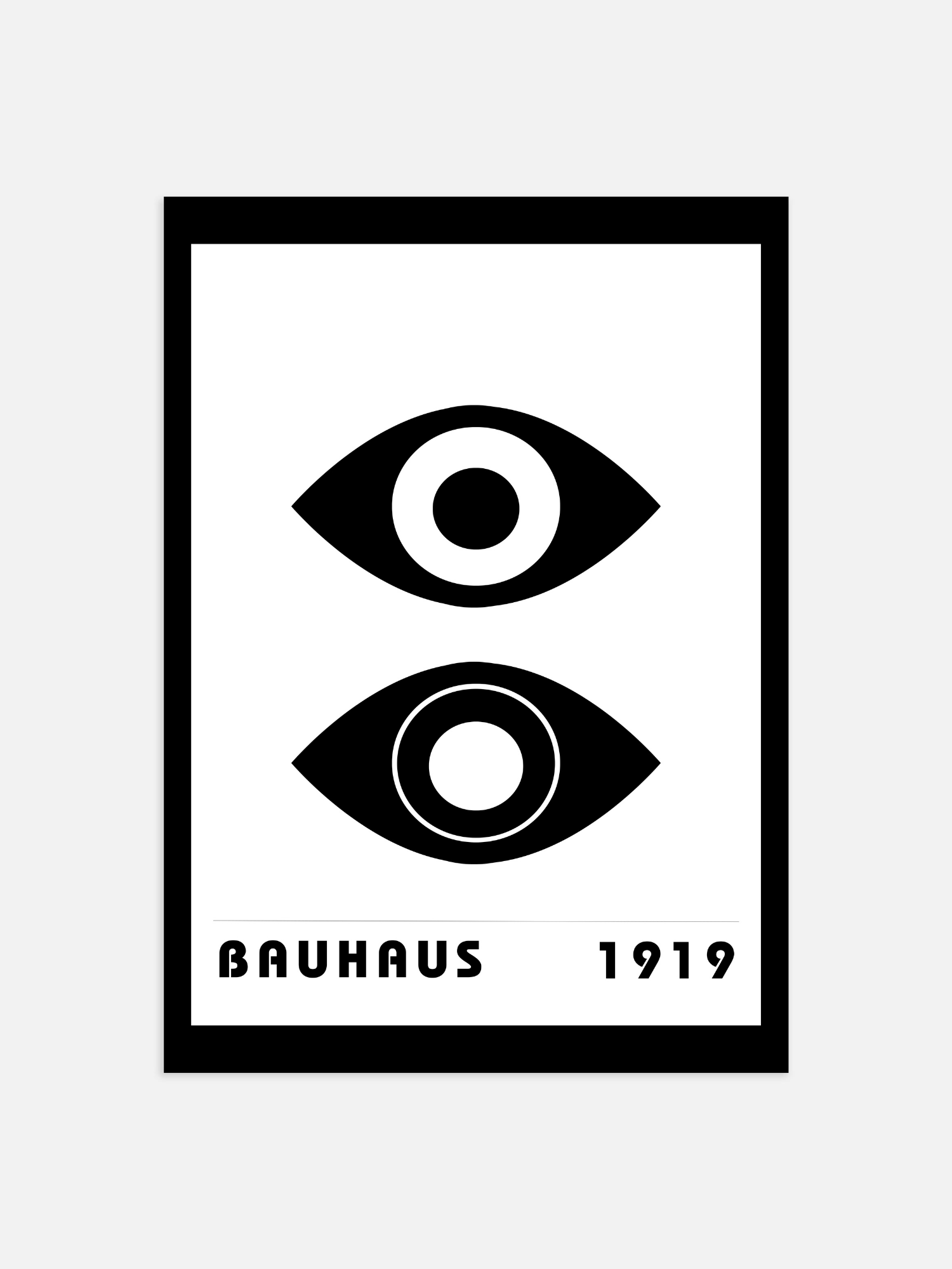 Weißes Bauhaus-Plakat von 1919