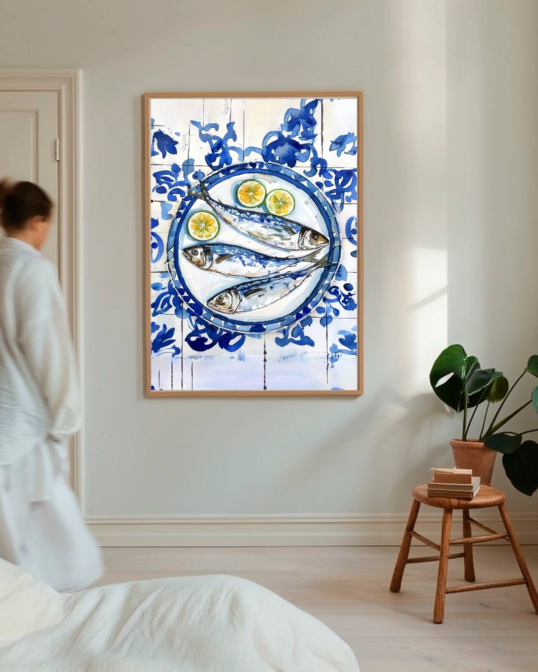 Fish on the plate Poster