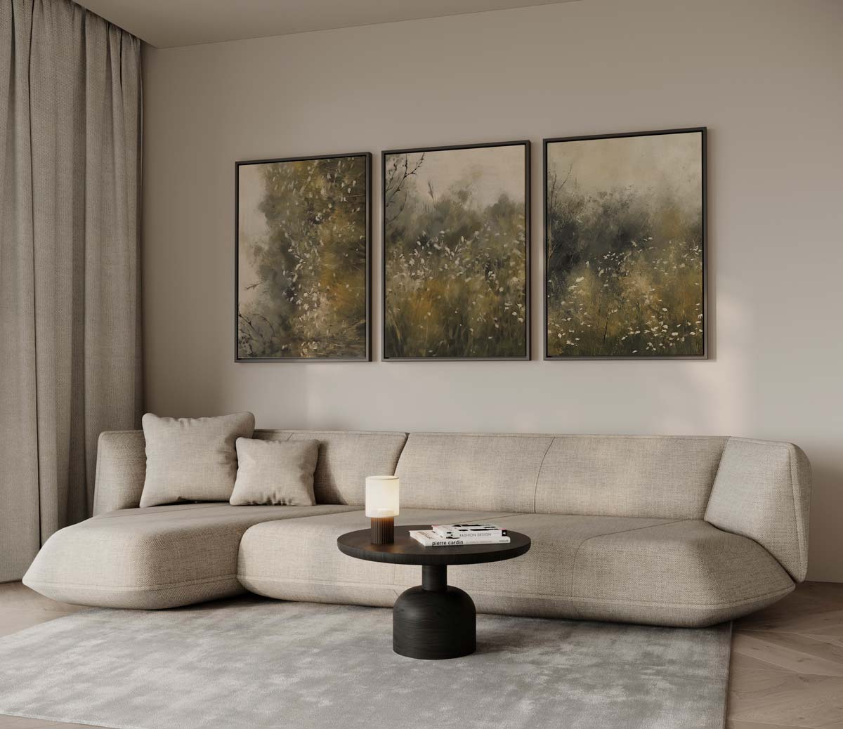 Wilde tuin in de schemering Kunstwerk-canvas-dibond-plexiglas-wanddecoratie-WallArtistic