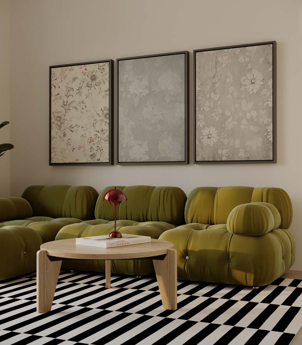 Verweerde bloemenprints Kunstwerk-canvas-dibond-plexiglas-wanddecoratie-WallArtistic