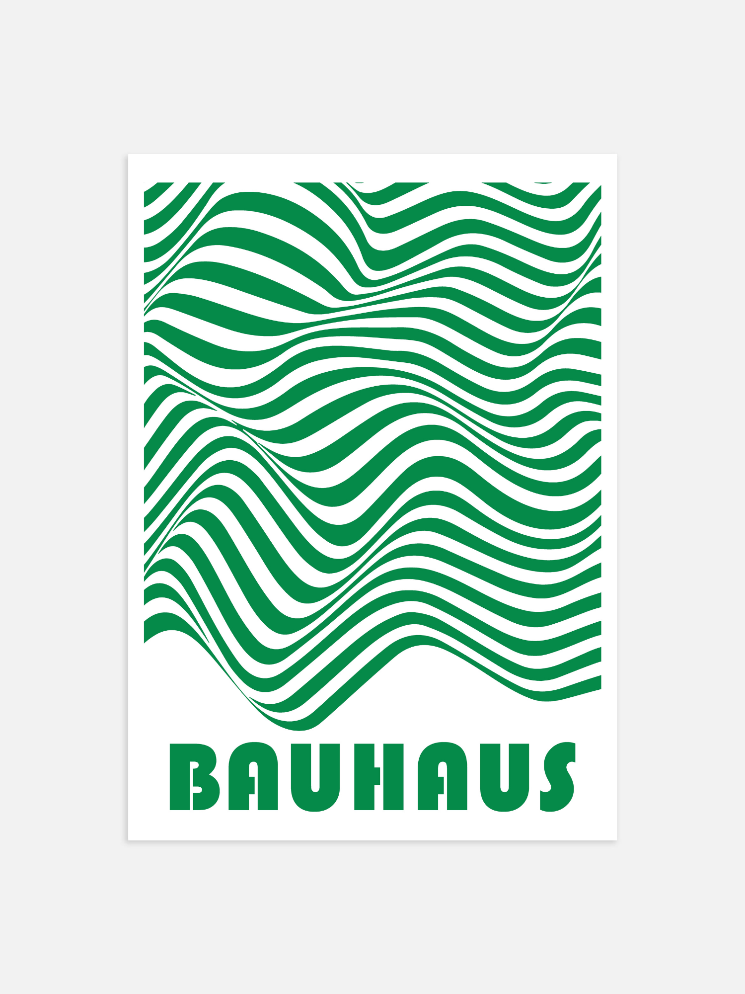 Grünes Bauhaus-Poster