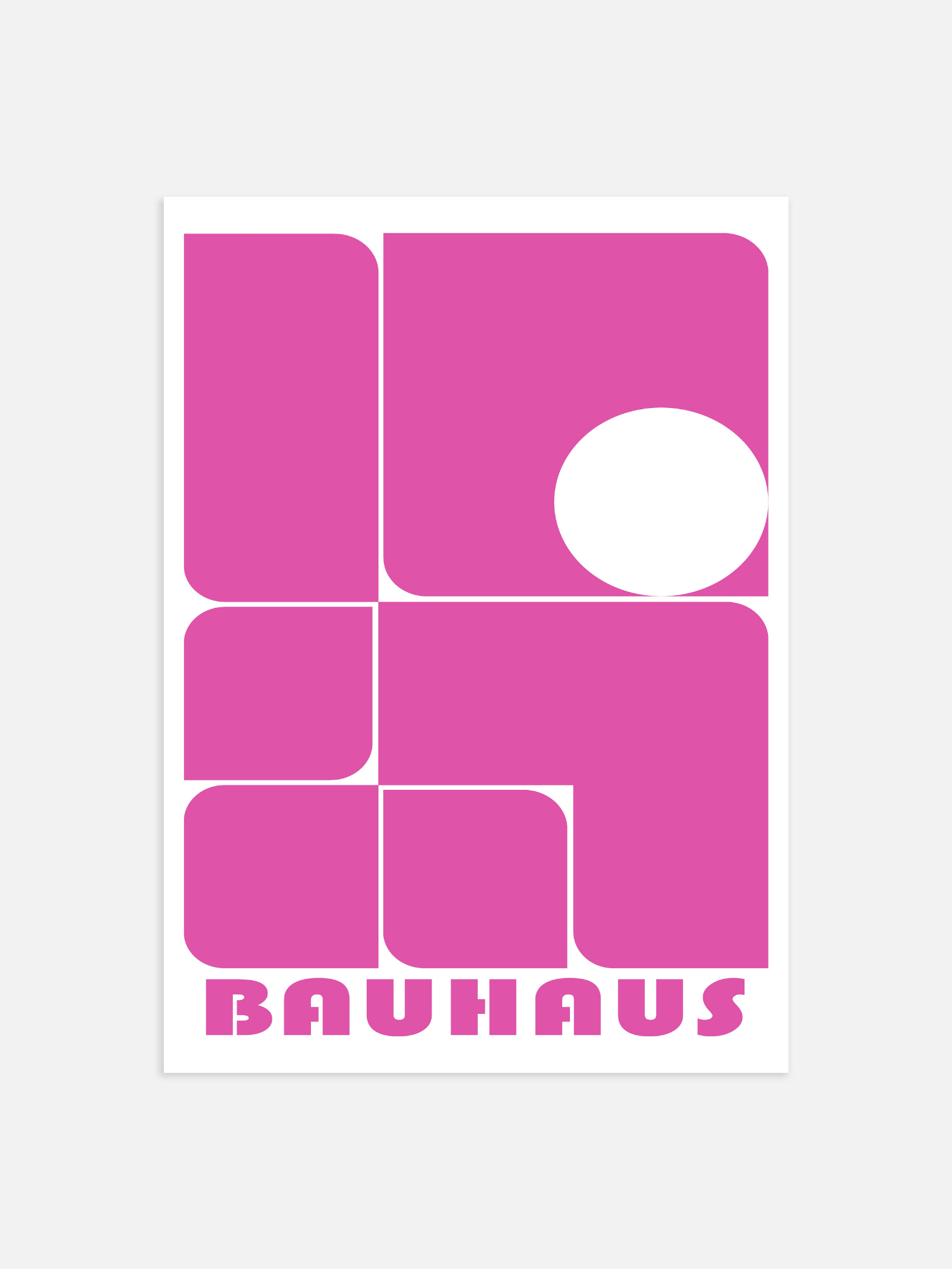 Bauhaus pink poster