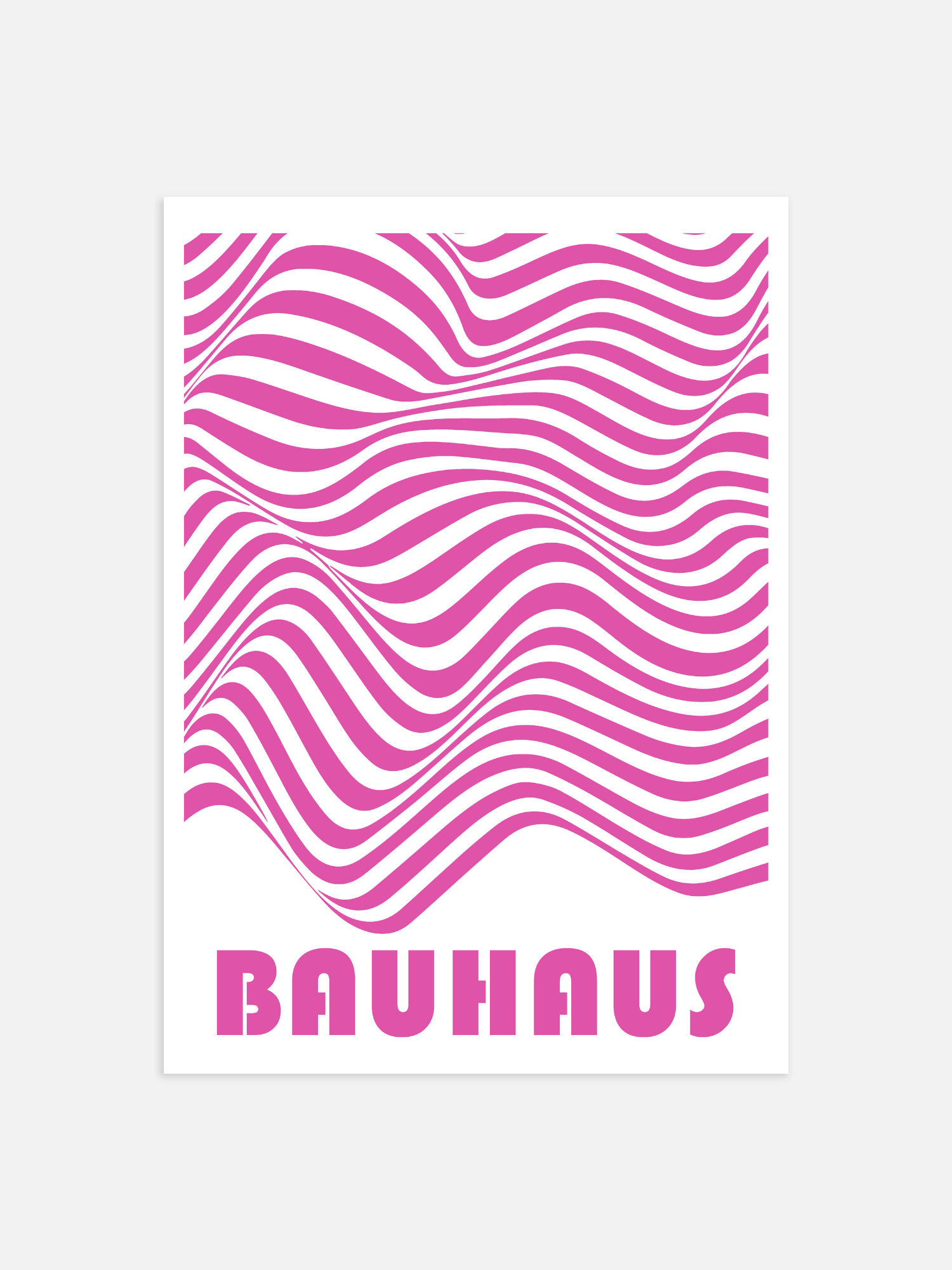 Bauhaus Pink Zebra Poster