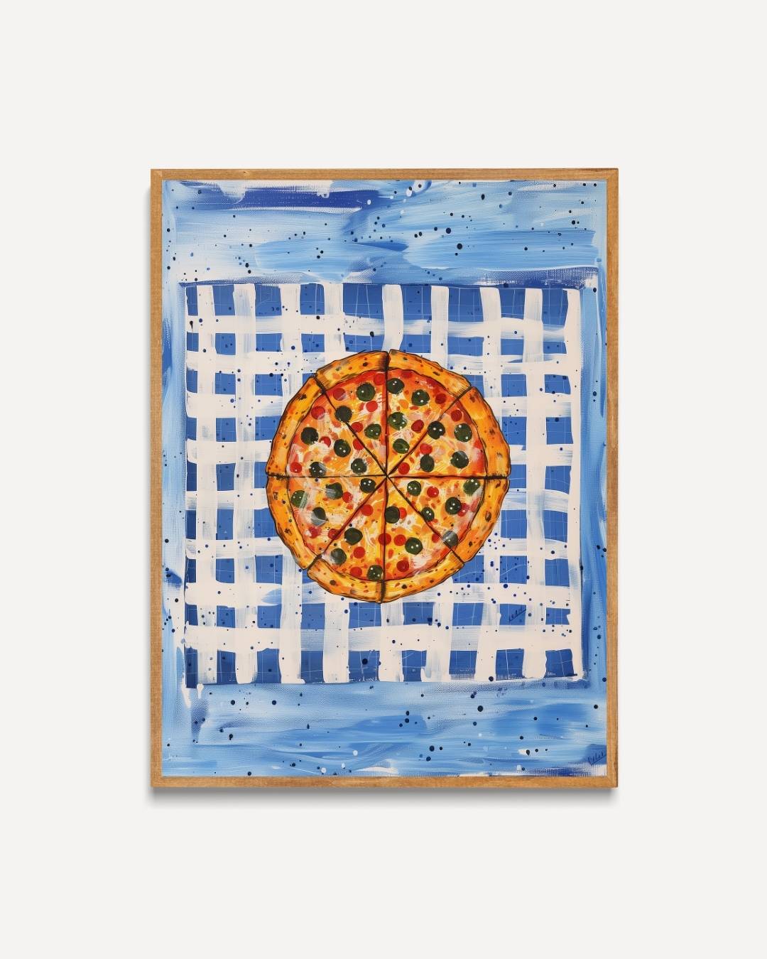 Italiaanse pizza illustratie Poster