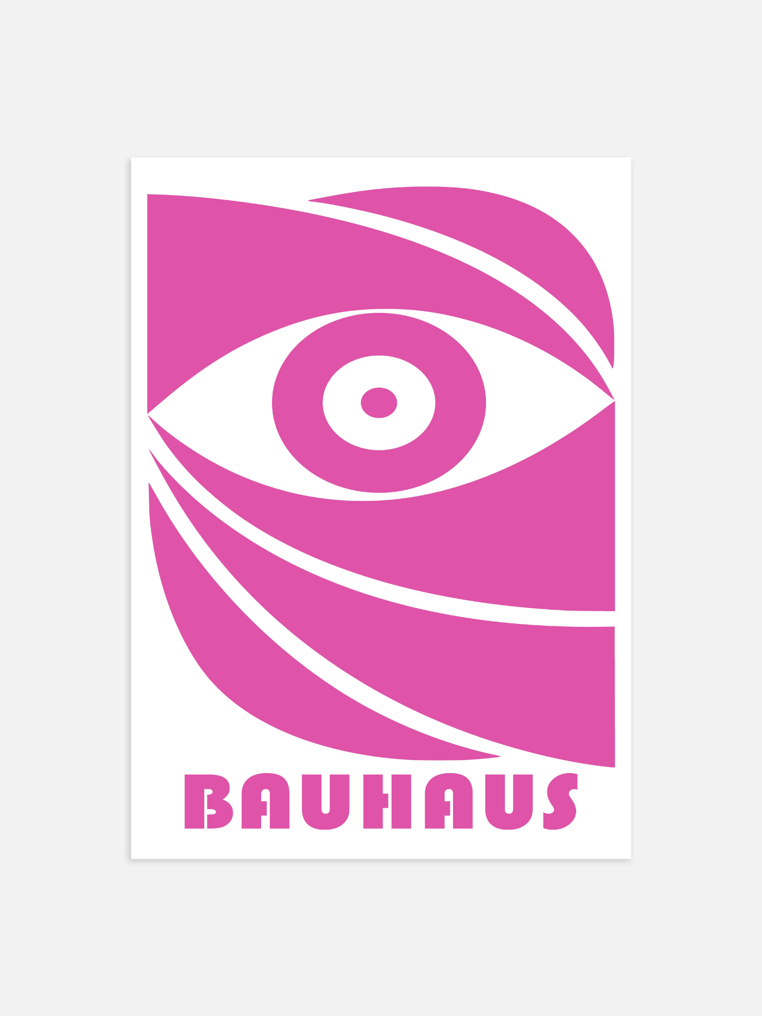 Bauhaus roze oog Poster