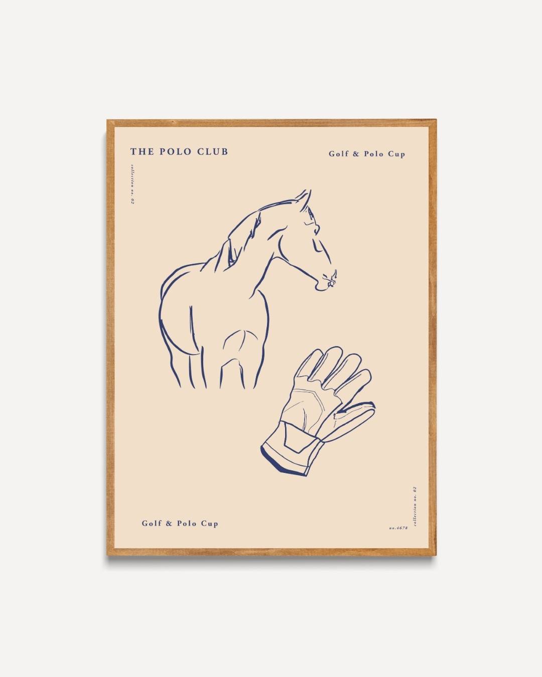 The Polo Club paard en handschoen Poster