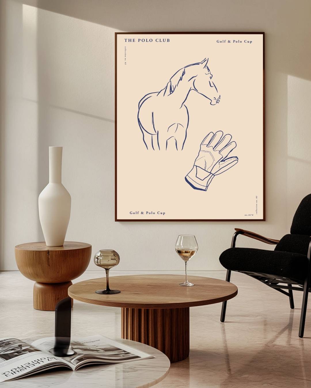 The Polo Club paard en handschoen Poster