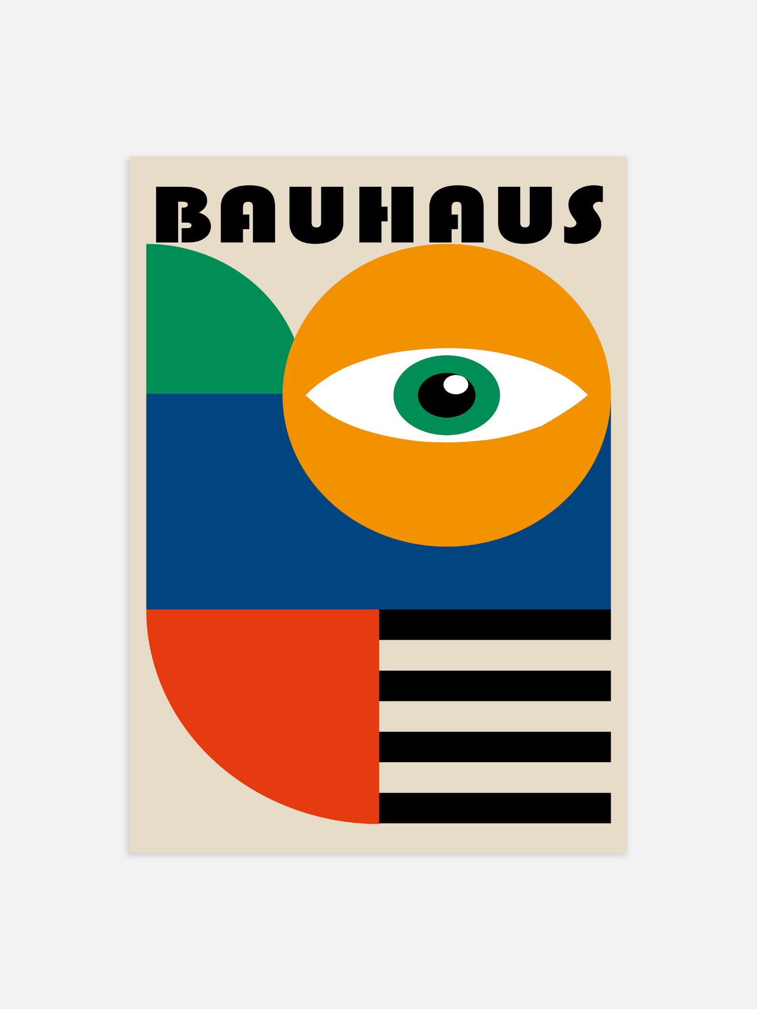 Abstraktes Bauhaus-Augenplakat