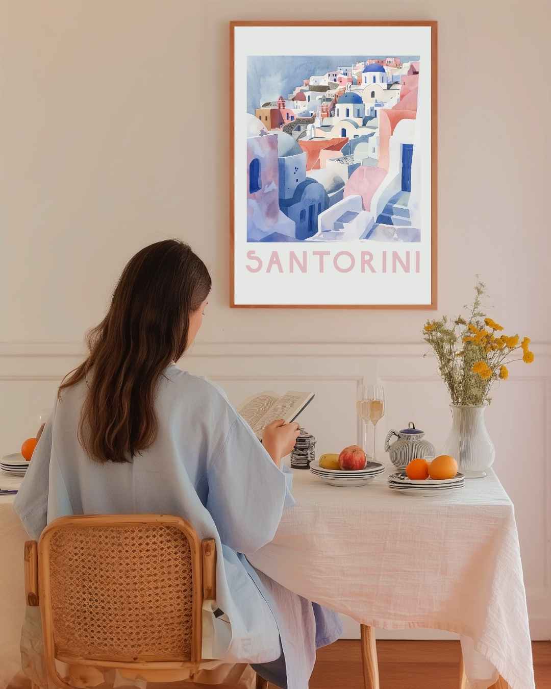 Santorini Dreamscape Poster