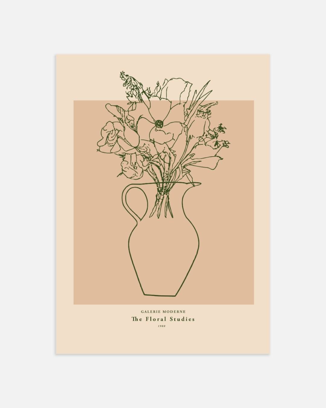 Vaas met veldbloemen Poster