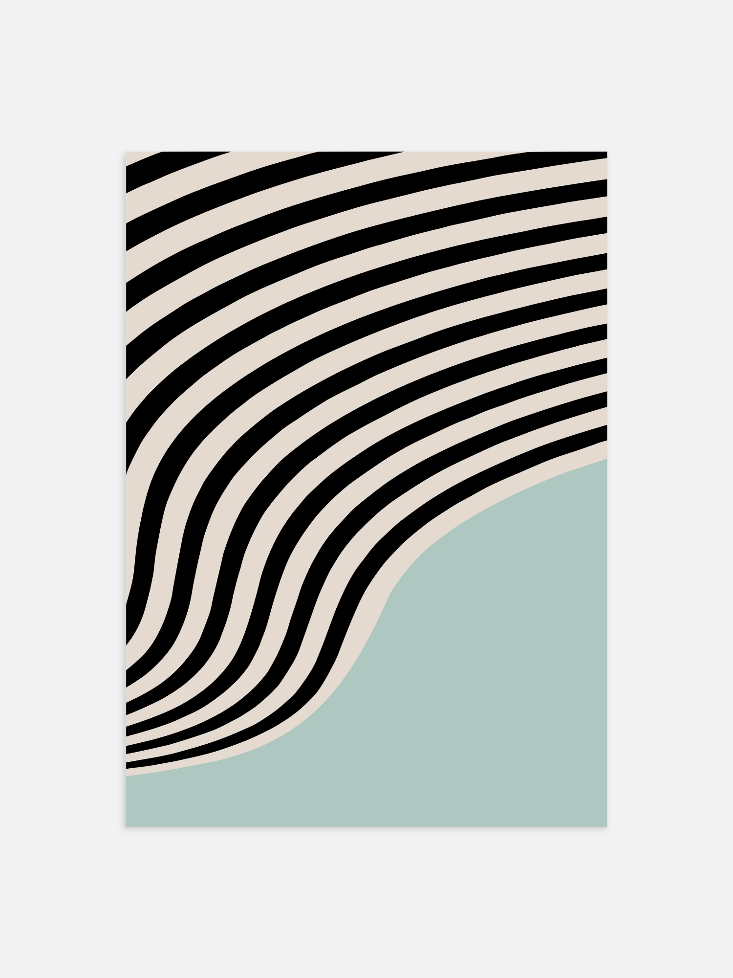 Blaues Bauhaus-Zebra-Poster